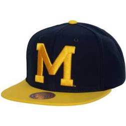 Mitchell & Ness And Ncaa Michigan Wolverines Team Tone 2.0 Snapback Cap, Navy Yellow