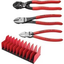 Knipex KNT-9K0080137US Set Free 10 Tool Holder 3 Cutting Pliers