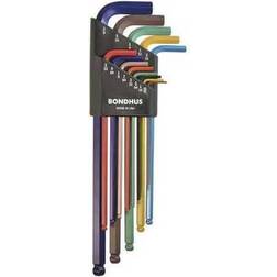 Bondhus 13 L-Key Ball End Hex Key Set Hex Range 0.05 Cap Wrench