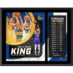 Stephen Curry Golden State Warriors x 15 NBA All-Time 3-Point Leader Sublimated Plaque