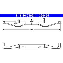 ATE Fjeder Bremsekaliber 11.8116-0109.1 Hydraulikolie