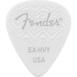 Fender Wavelength Guitar Picks 351 Shape, White, Extra Heavy, 6-Pack