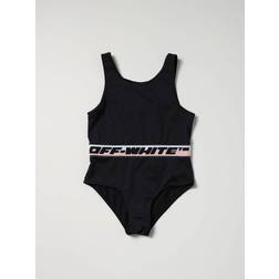 Off-White one-piece swimsuit with logoed band