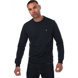 FARAH Men's fulwood organic crew neck sweatshirt in blue