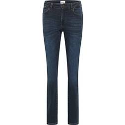Mustang Women's Style Crosby Relaxed Straight Jeans - Dark Blue