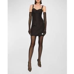 Dolce & Gabbana Moiré faille minidress black