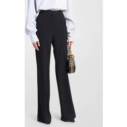 Stella McCartney Flared High Waisted Wool Twill Pants - Svart
