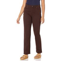 Gloria Vanderbilt Women's Amanda Jean Brown Pants 10-Regular