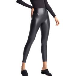 Yummie Women's High-waist Faux Leather Leggings Black