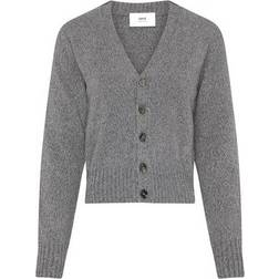 AMI de Coeur Cashmere and Wool Cardigan - Grey