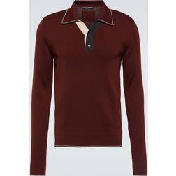 Dolce & Gabbana Wool polo-shirt with contrasting details