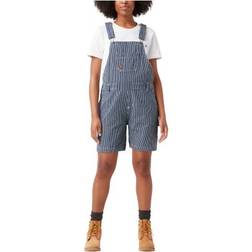 Dickies Bib Shortalls for Ladies Rinsed Hickory Stripe