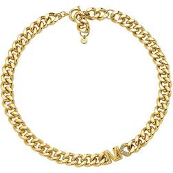 Michael Kors Statement Logo Collar Necklace - Gold/Transparent