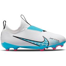 NIKE Jr. Mercurial Vapor 15 Academy MG - White/Pink Blast/Baltic Blue