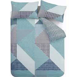 Catherine Lansfield Larsson Geo Duvet Cover Blue (230x220cm)