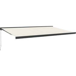 vidaXL Retractable Awning Patio Awning Canopy Cream
