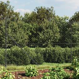 vidaXL Maschendrahtzaun mit Bodenhülsen 1.8 x 10 m