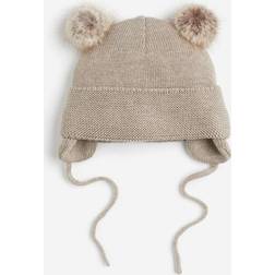 H&M Baby Brown Fleece-lined beanie with earflaps 6-12M