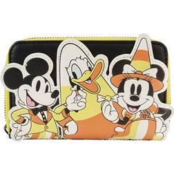 Loungefly Disney Halloween Mickey Mouse and Friends Candy Corn Zip-Around Wallet