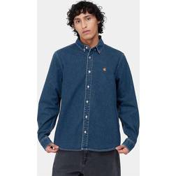 Carhartt WIP Weldon Skjorte Blue Stone Washed