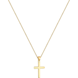 Elli Long Basic Religion Necklace with Cross Pendant - Gold