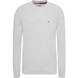 Tommy Jeans Embroidered Logo Cotton T-Shirt with Crew Neck and Long Sleeves