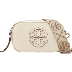 Tory Burch Miller Mini Leather Crossbody Bag - Beige