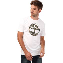 Timberland Men's Mens Seasonal Camo Logo T-Shirt White