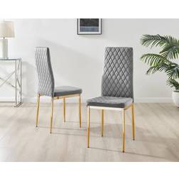 Furniturebox Milan Grey Kitchen Chair 96cm 4pcs
