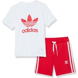 Adidas Boys Shorts and T-Shirt Set Boys' Preschool White/Red