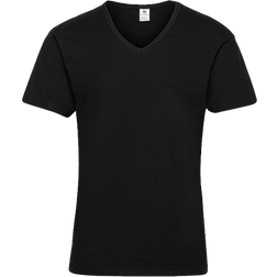 Dovre Single Jersey V-Neck T-shirt - Black