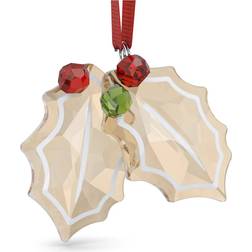 Swarovski Christmas Holiday Cheers Gingerbread Holly Leaves Figurine