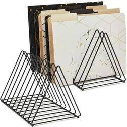 2 Pack Black File Organizer Triangle Folder