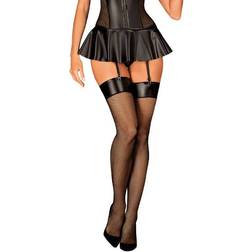 Obsessive Darkessia Wetlook Fishnet Strømper L/XL