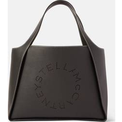 Stella McCartney Logo Grainy Alter Mat Tote Bag, Woman, Black