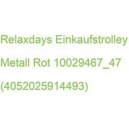 Relaxdays Einkaufstrolley Metall rot