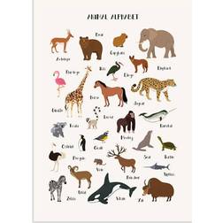 Postery Animal Alphabet Brown