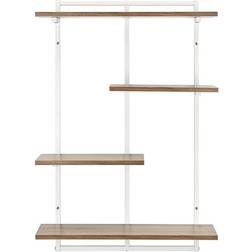 Danya B 34.5" 23.6" Rhodes 4 Tier Modern Floating Windowsill Wall Shelf