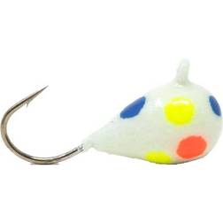 Clam Outdoors Pro Tackle Drop Jig 1/32 oz. White Glow Wonderbread