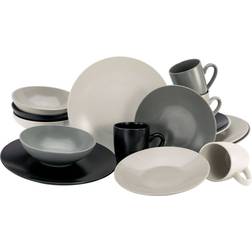 Creatable KOMBISERVICE Creme, Grau, Schwarz, Taupe