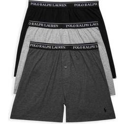 Polo Ralph Lauren Classic Fit Cotton Wicking Knit Boxers 3-Pack Black