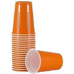 Jam Paper Plastic Party Cups Orange 16oz 20/Pack