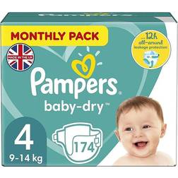 Pampers Baby-Dry Size 4 9-14kg 174pcs