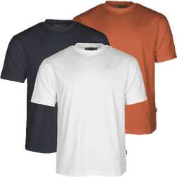 Pinewood T-shirt 3-pack - White/Blue/Orange