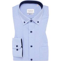 Eterna Poplin Skjorta Modern Fit - Ljusblå