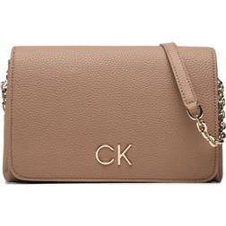 Calvin Klein Re-Lock Shoulder Bag - Safari Canvas