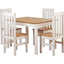 SECONIQUE Ludlow Dining Set 80x110cm 5pcs