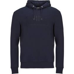 Gant Herr Tonal Archive Shield hoodie Blå