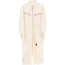 Maison Margiela Bomuld Jumpsuit Med Lommedetaljer - Beige