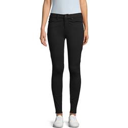 Women's Mid Rise Ponte Skinny Jeans Black